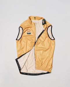 gold cycling wind vest