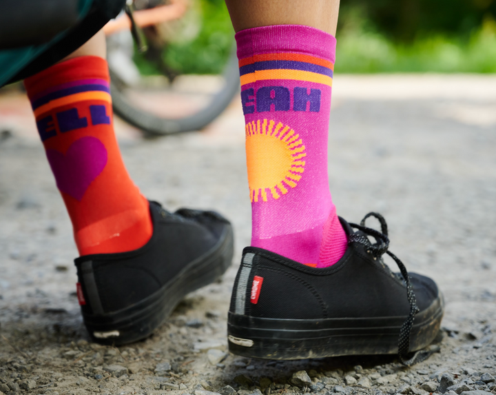 HELL YEAH! Mismatched Cycling Socks
