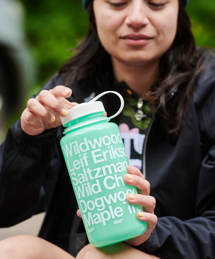 No Place Like Portland Nalgene Bottle  - Glow in the Dark Green