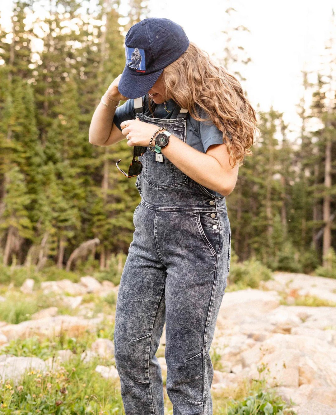 Ripton Women's Indigo Marble Overalls