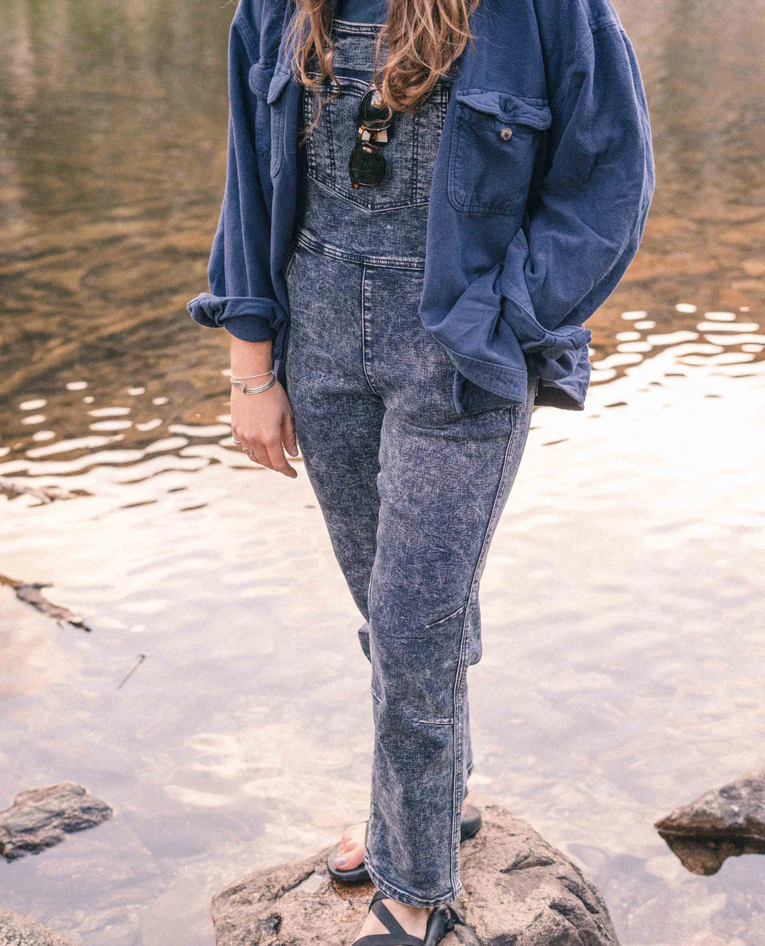 Ripton Women's Indigo Marble Overalls