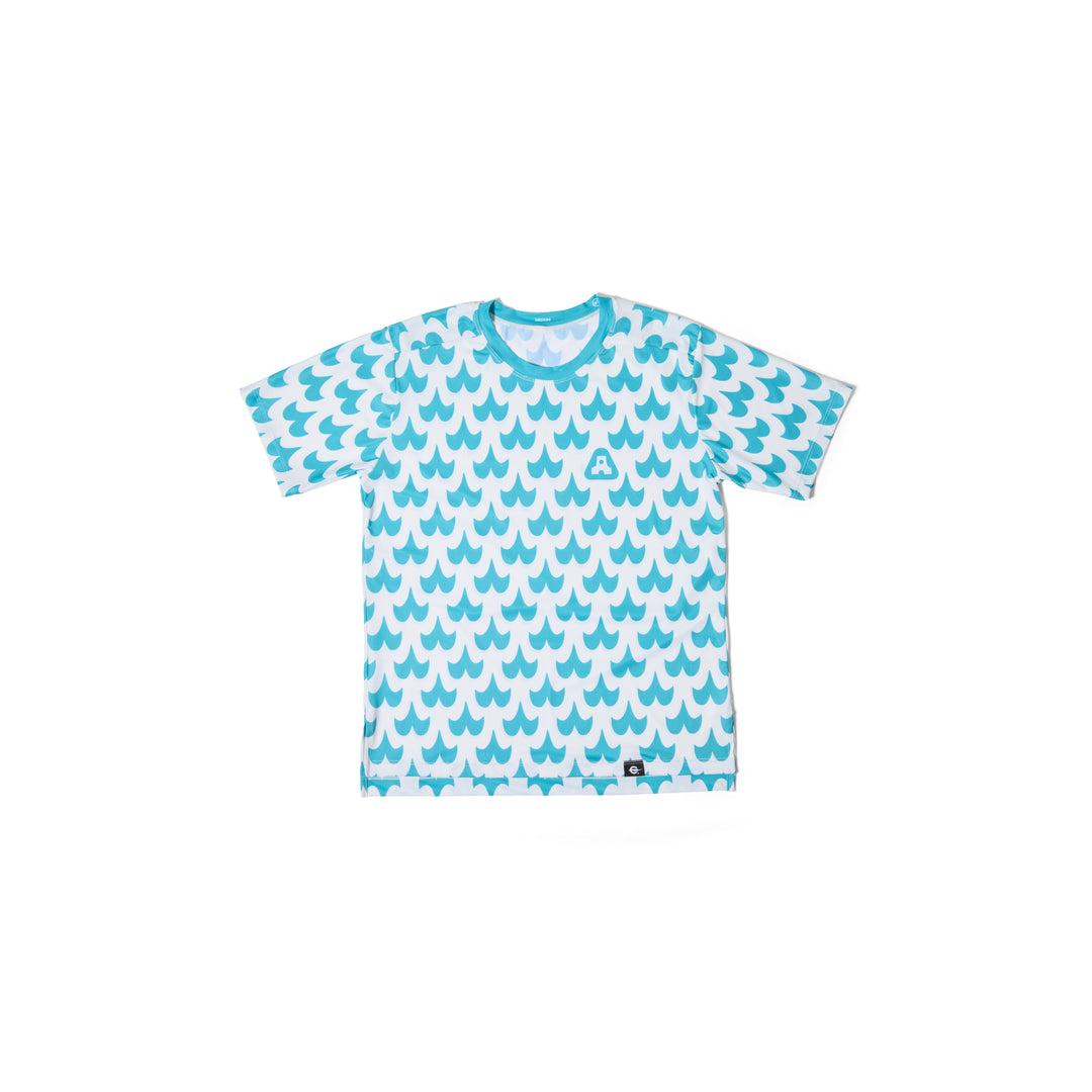 The Women's Mustache Tech Tee is a short-sleeve, moisture-wicking shirt designed for mountain biking, running, or road cycling. Made in the USA by Endo Customs, this versatile performance top adapts seamlessly to your ride or run. Constructed from lightweight, breathable Italian fabric, it features a split side seam at the hem to accommodate lower body movement