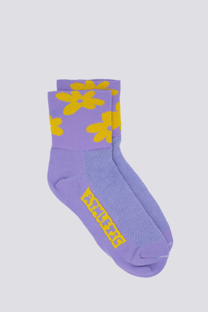 The Shortie - 3" Wildflower Cycling Socks
