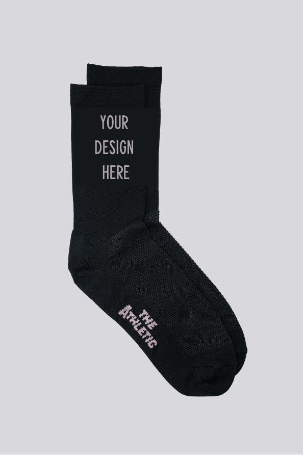 The Athletic Community's Custom Sock Program offers high-quality, eco-friendly socks made in the USA, ideal for cycling teams, running clubs, corporate gifts, or large family events.  You can submit your design or logo, and their team will collaborate with you to create the perfect custom socks