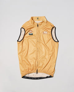 gold cycling wind vest